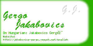 gergo jakabovics business card